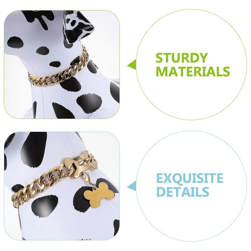 Zarter Haustieranhänger Goldener Titanstahl Hundehalsband 1 Stück