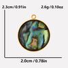 6pcs Real Natural Abalone Shell Geometric Charm Stainless Steel Charms For Jewelry Making Supplies Ocean Pendants DIY Materials