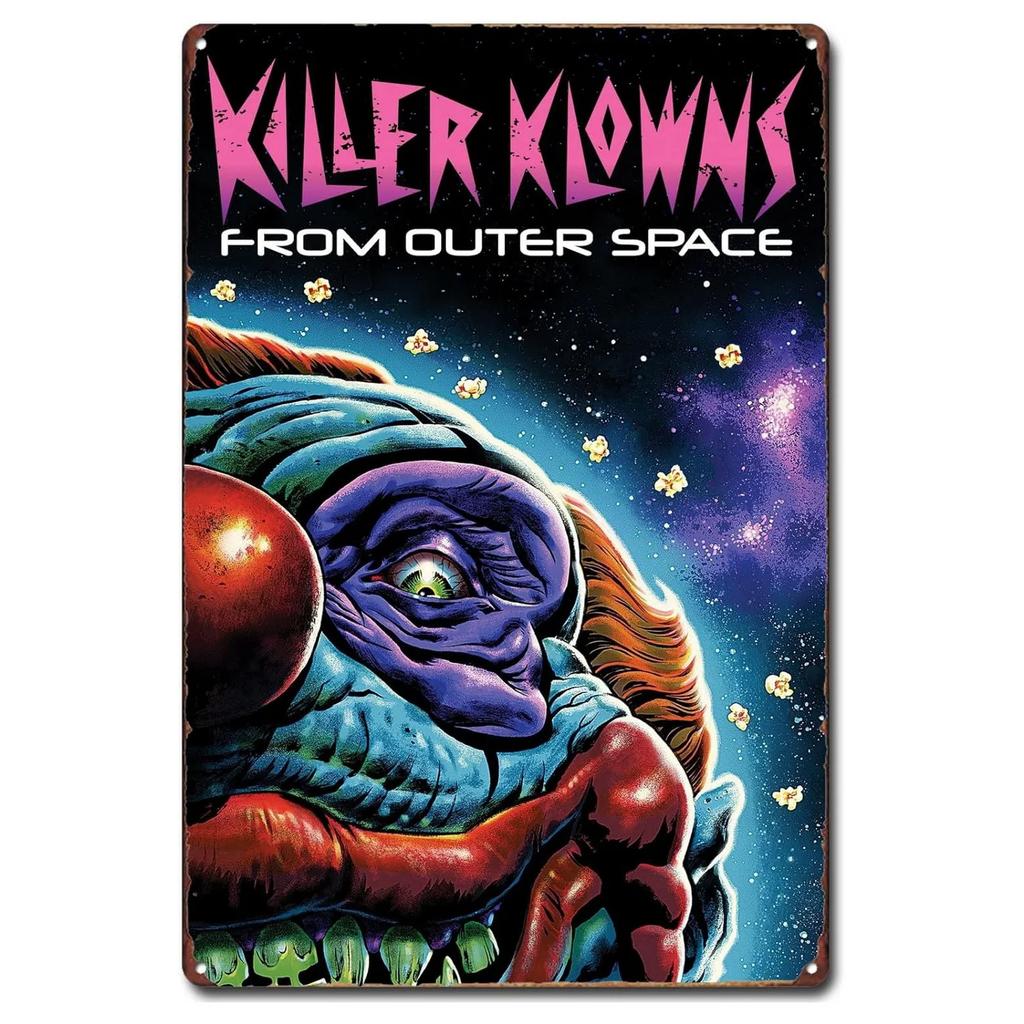 Halloween Metallschilder Killer Wanddekoration Plakette Vintage Kunst Poster Eisenmalerei für Man Cave Zuhause Café Garten Club Bar