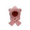 Warm Plush Scarf Soft Winter Neckerchief Cartoon Bear Ear Hat  Ski