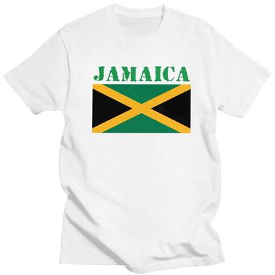 Custom Jamaica Flag T Shirt for Men Pure Cotton Tshirt Casual Tee Short Sleeve Tshirt Loose Fit Clothing