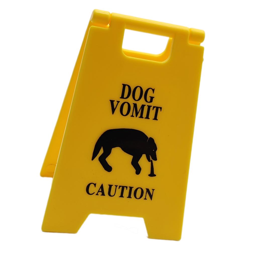Humorous Cat Vomit Sign Desk Decoration Dogs Vomit Sign Perfect For Pet Owners And Animal Clinics Cat Humor Decors