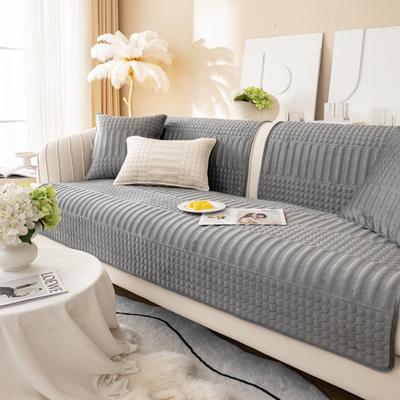 Luxury Plush Quilted Sofa Cushion Modern Simple Non-slip Sofa Cushion Towel Cover