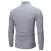 (gray, L) Men Turtleneck Long Sleeve Shirts Solid Undershirt Lightweight Base Layers Thermal Underwear Sweater Pullover Tops 2025