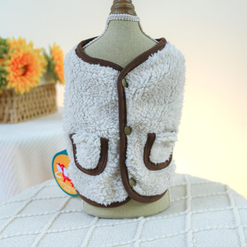 

Pet Supplies Clothing Pet Puppy Cat Clothing Pet Supplies Autumn and Winter New Lamb Fleece Fragrant Vest Vest XS