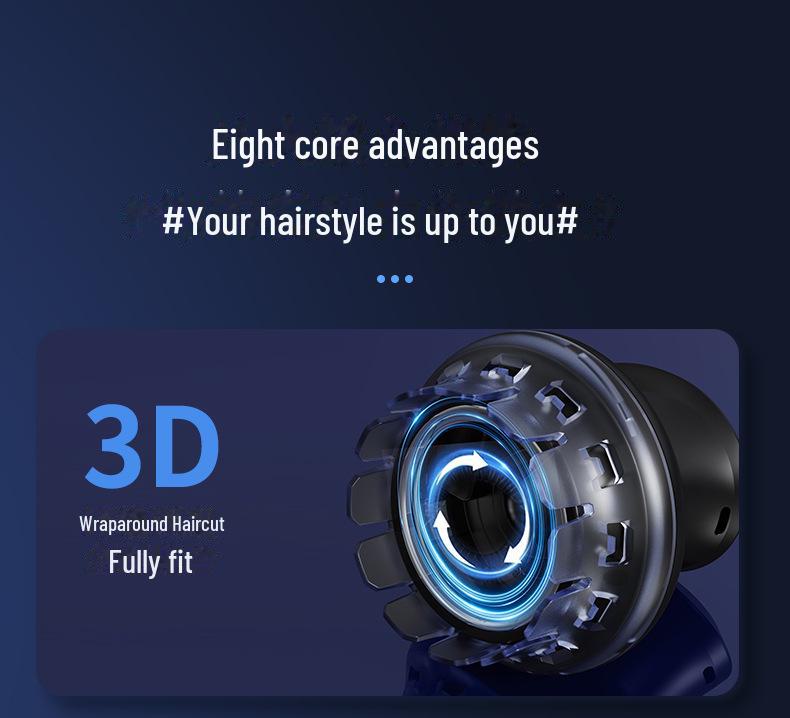 Intelligent Fully Automatic Men's Washable Electric Hair Clipper & Shaver (UFO Design)