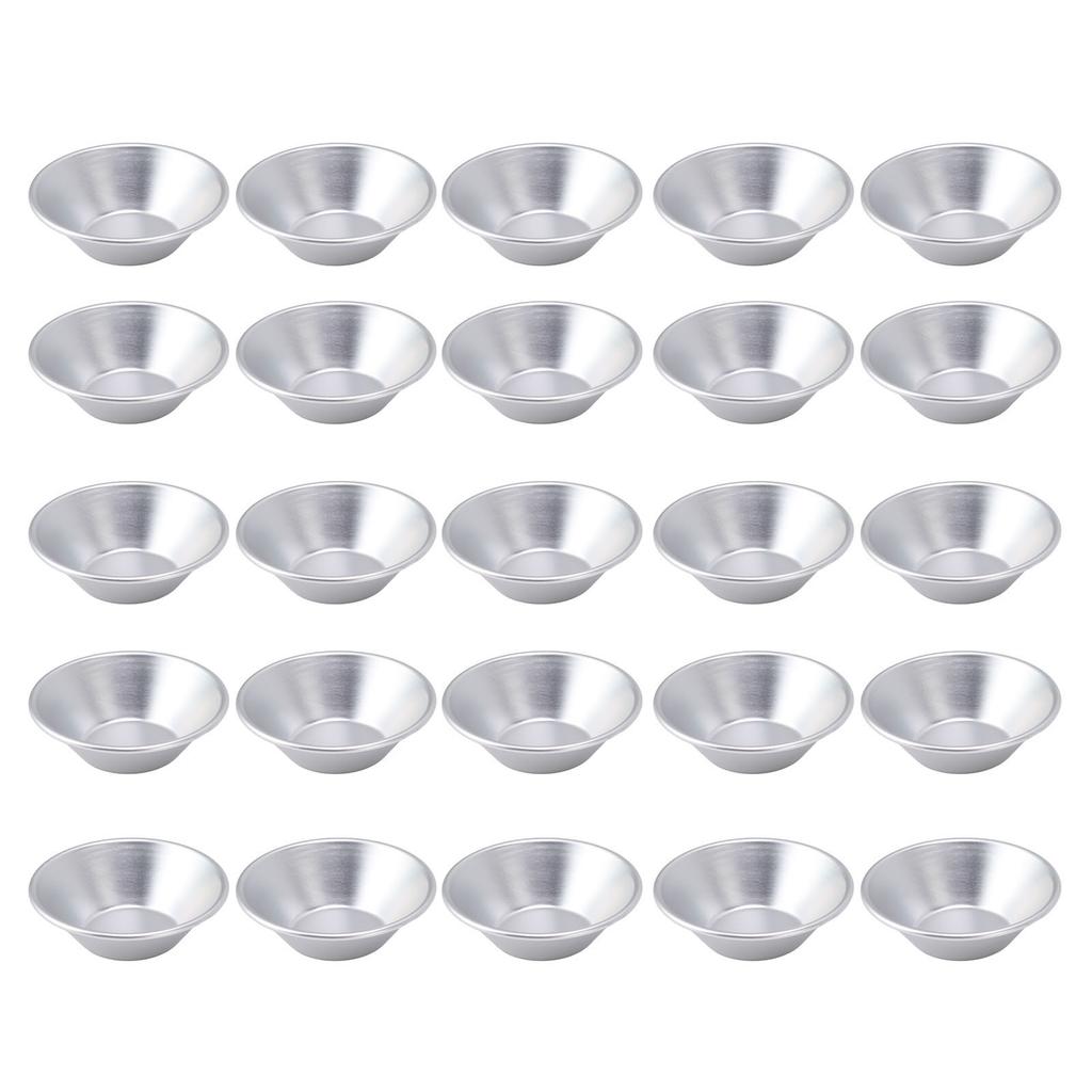 25Pcs Aluminum Egg Tart Molds Small Tart Pie Tin Mini Cupcake Cake Muffin Cookie Mold Baking Cups for Baking
