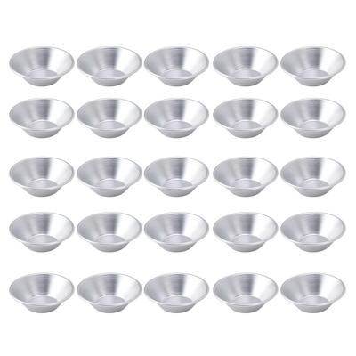 25Pcs Aluminum Egg Tart Molds Small Tart Pie Tin Mini Cupcake Cake Muffin Cookie Mold Baking Cups