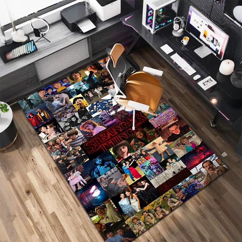 Halloween Horror Horror Theme Stranger Things Carpet Home Living Room Decoration Table and Chairs Anti Slip Door Mat Outdoor Picnic Mat Carpet A21