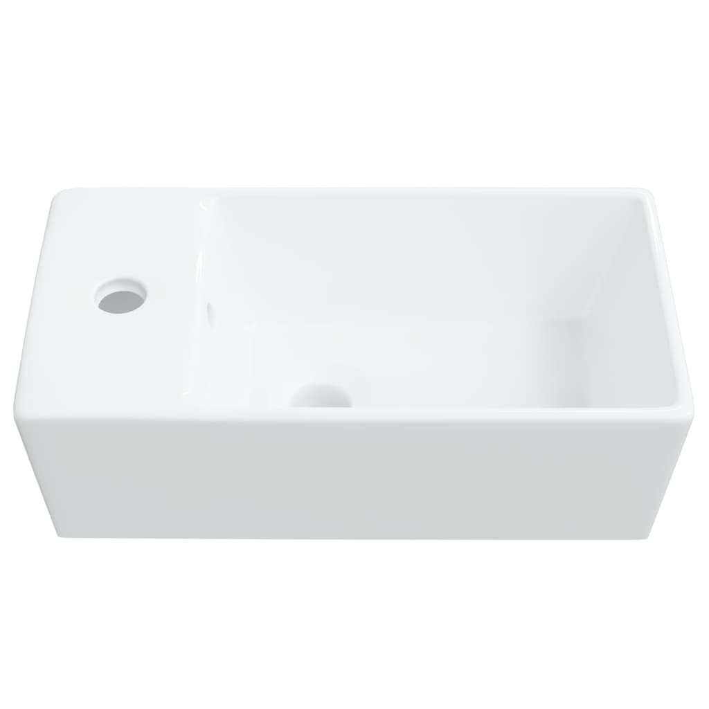 White Wash Basin 48 X 25 X 15 Cm Ceramic