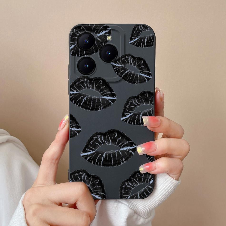 Case For Realme C61 C63 Cute Girl Phone Covers For Realme C 61 Camera Protection Liquid Silicone Anti Drop Soft Back Cover Capa