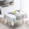 Abstract Art Food Illustration Tablecloth Oil-proof Tablecloth Waterproof Picnic Fabric Nordic Home Decoration