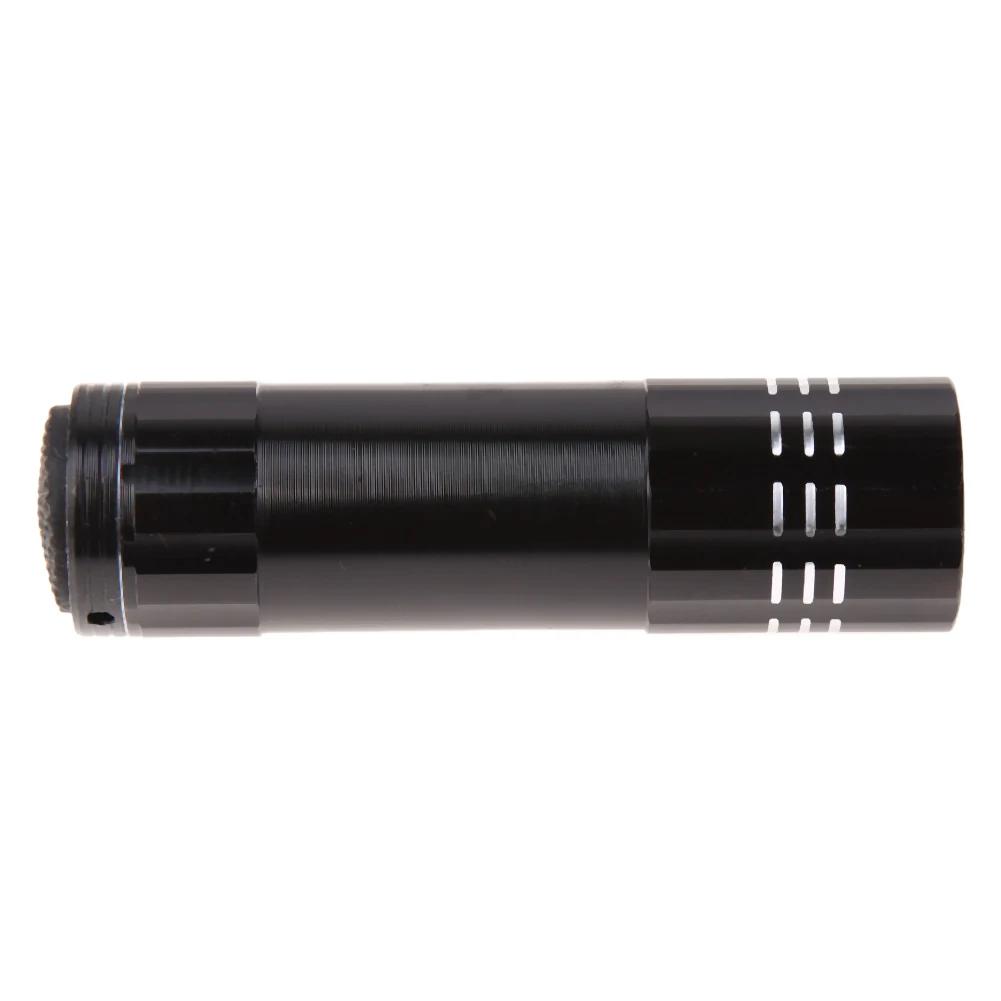 9LED Pocket UV Torches Aluminum Mini 4.5V Banknote Detection Lamp Waterproof Battery Powered Lightweight Lighting Tool Home Use
