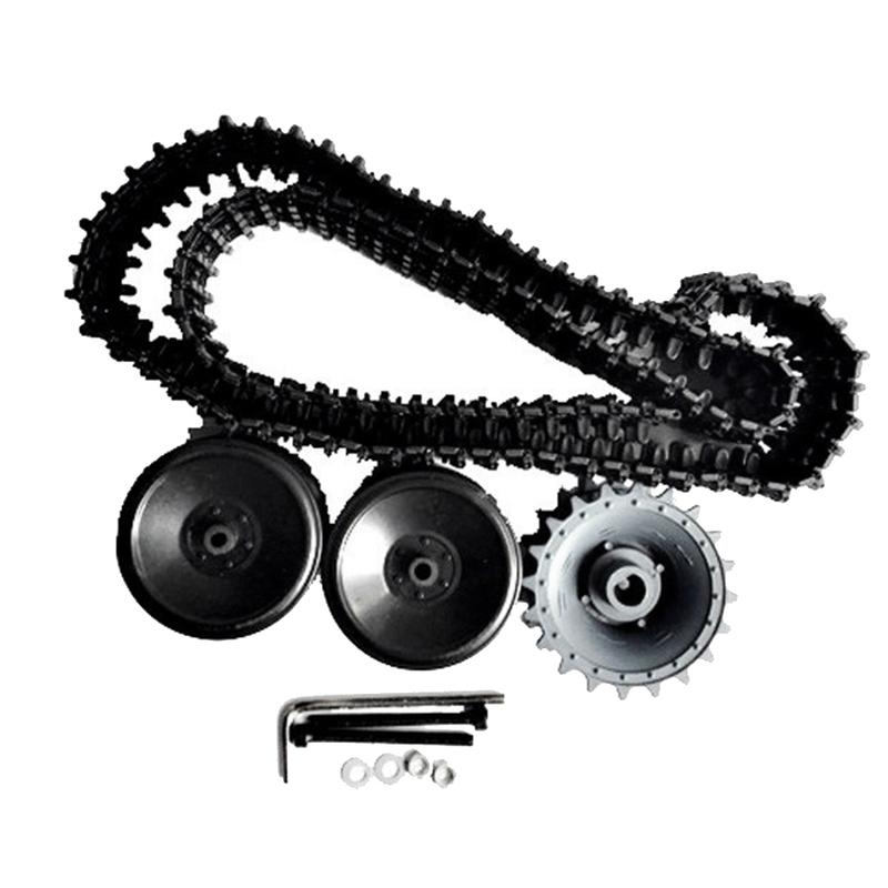 A03E-Track + Track Drive Wheel / Track Wheel + Bearing Wheel Tank Car Chassis Robot Wall Power Model Kit