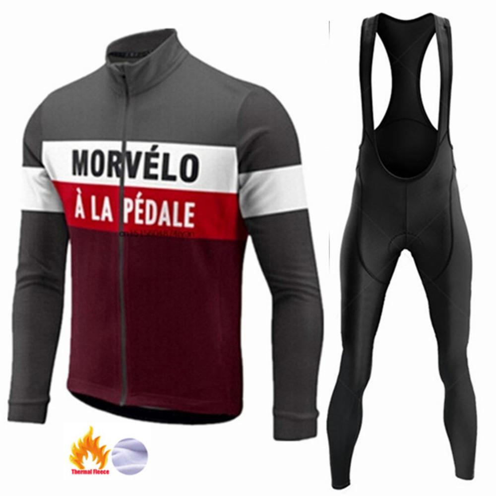 2026 Winter Warm Cycling Clothing Set  Fleece Cycling Jersey  Mtb Male Clothing Man Clothes Men's Bike  Thermal Mens Bicycle Pants Set Suit Outfit