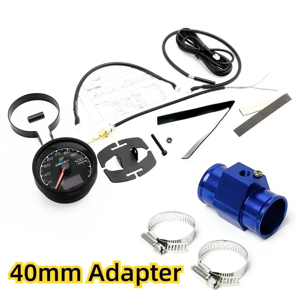 Greddi Water Temperature Gauge Kit with 26-42mm Adapter Pipe Water Temperature Sensor Car Water Tempe Meter Digital Gauge JDM