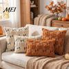 Decorative Throw Pillow Covers Thanksgiving Pumpkin Cushion Cover, Plush Embroidered Accent Soft Cozy Case for Farmhouse Home Autumn Decor Square