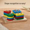 Montessori Wooden Geometric Shapes Matching Toy Set for Infants and Toddlers