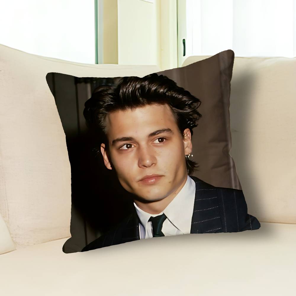 Actor J-Johnny D-Depp Pillow Cases for Bedroom Living Room Sofa Home Decor Polyester Cushion Cover with Zipper