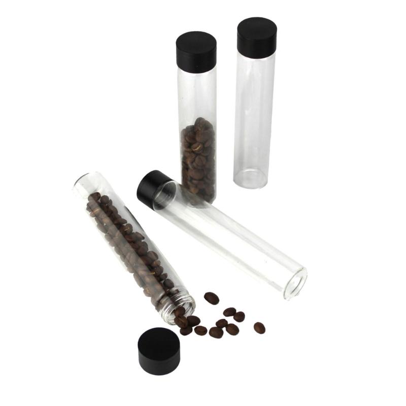 Magnetic Coffee Bean Dispenser Coffee Bean Bottles Glass Test Tube Display Stand Sealing Coffee Bean Containers