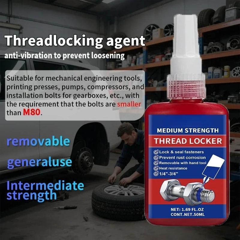 243 50ml Medium Strength To High Blue Red Threadlocker Adhesive Thread Locker Screw Glue Anaerobic Anti-Loose Glue
