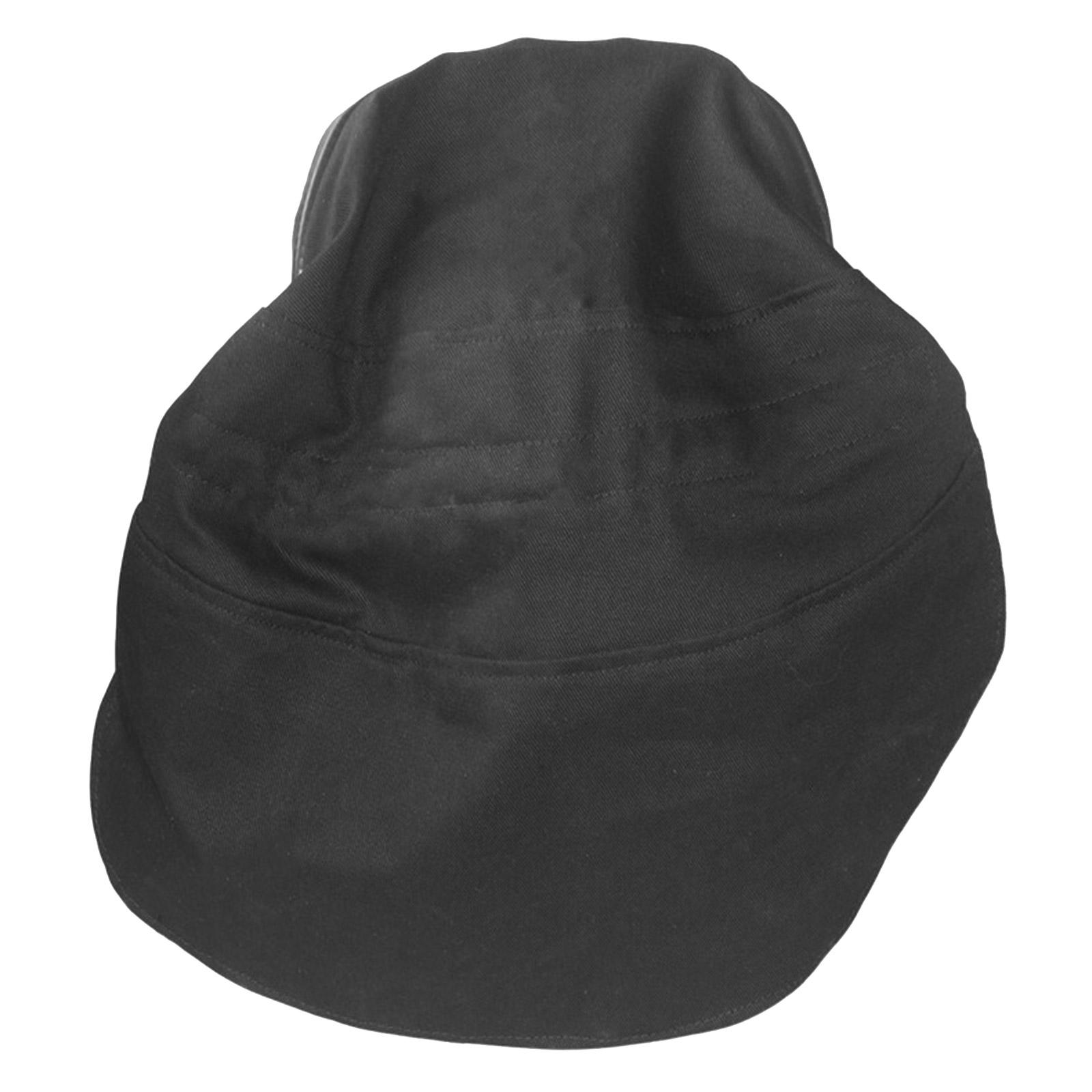 

Кожаная тканевая сварочная шапочка с регулируемой посадкой для профессиональных сварщиков и любителей делать сварку своими руками чёрный