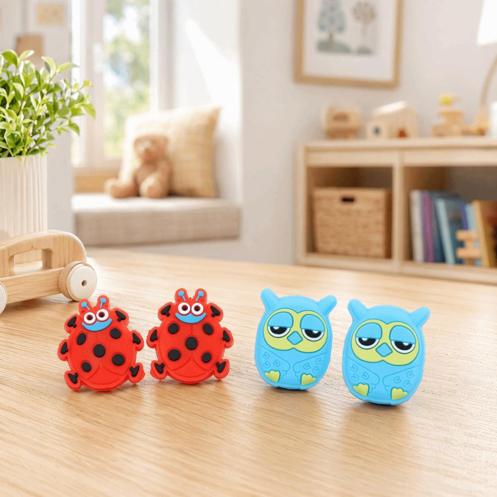 4PCS Cute Animal Shape Tennis Vibration Dampener Silicone Tennis Racket Dampener  Tennis Practice