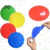 Multi-texture Fidget Mat 4Pcs/Set Silicone Sensory Focus Aid Anxiety Stress Relief Textured Toy Quiet Decompression Round Tactile Pad Desk Durable