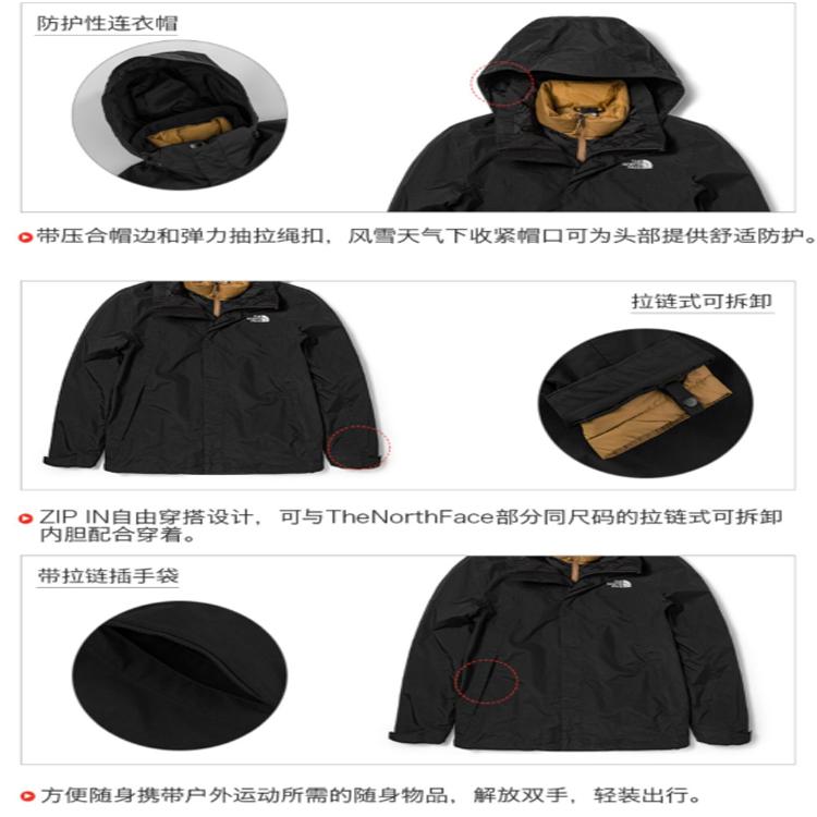 THE NORTH FACE Urban Exploration Waterproof, Windproof, Breathable, And Thermal Windbreaker Jacket Men's Black NF0A81QS-YU3