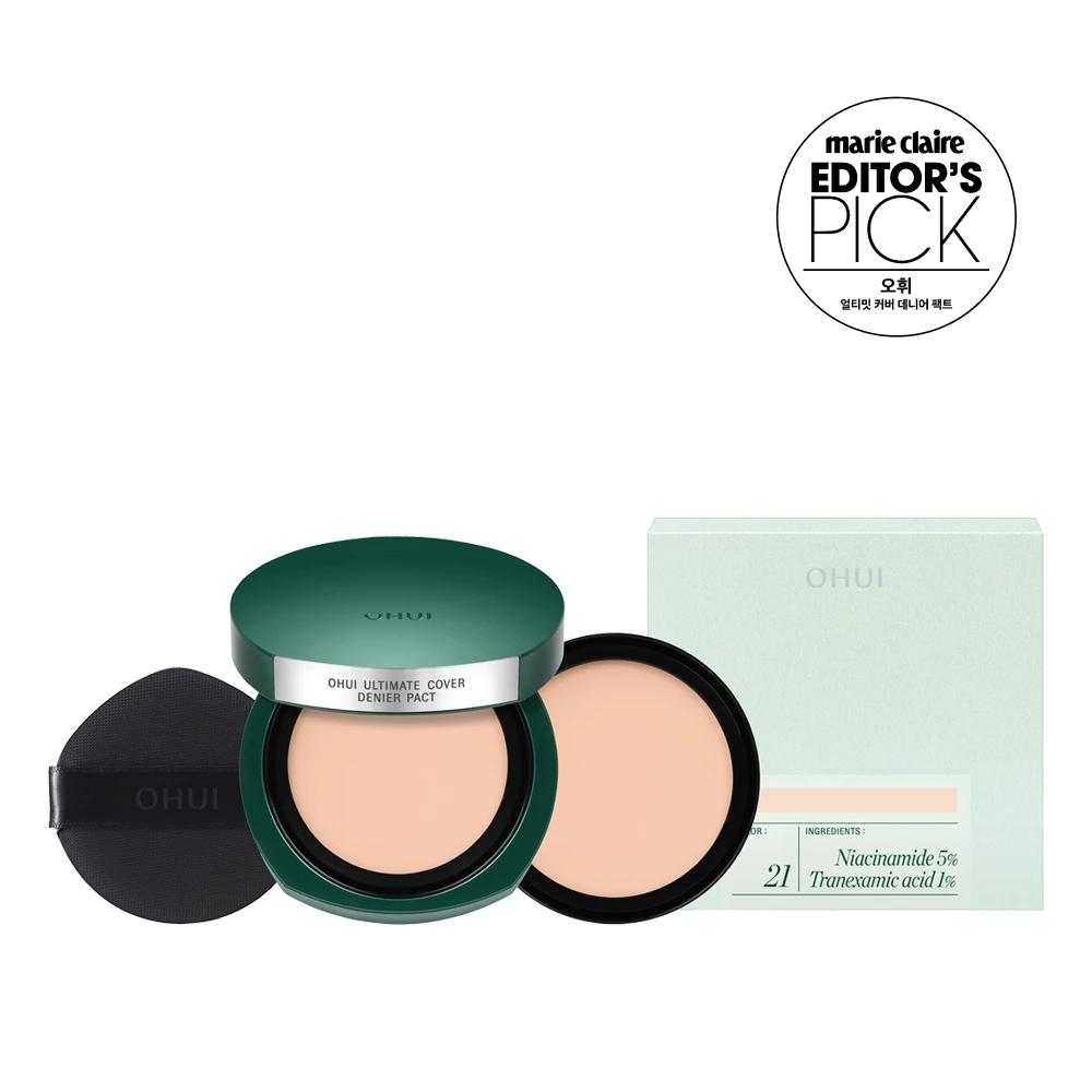 Пудровая основа Ultimate Cover Denier Pact SPF 50+, PA+++, 15 г (Основной продукт) + 15г (Пополнение) No. 21