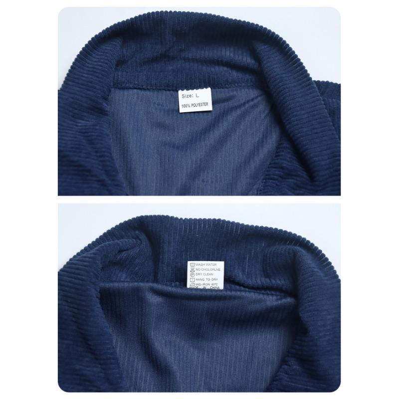 Men S Corduroy Color Block Long Sleeve Henley Collar Plus Size Casual Sweatshirt