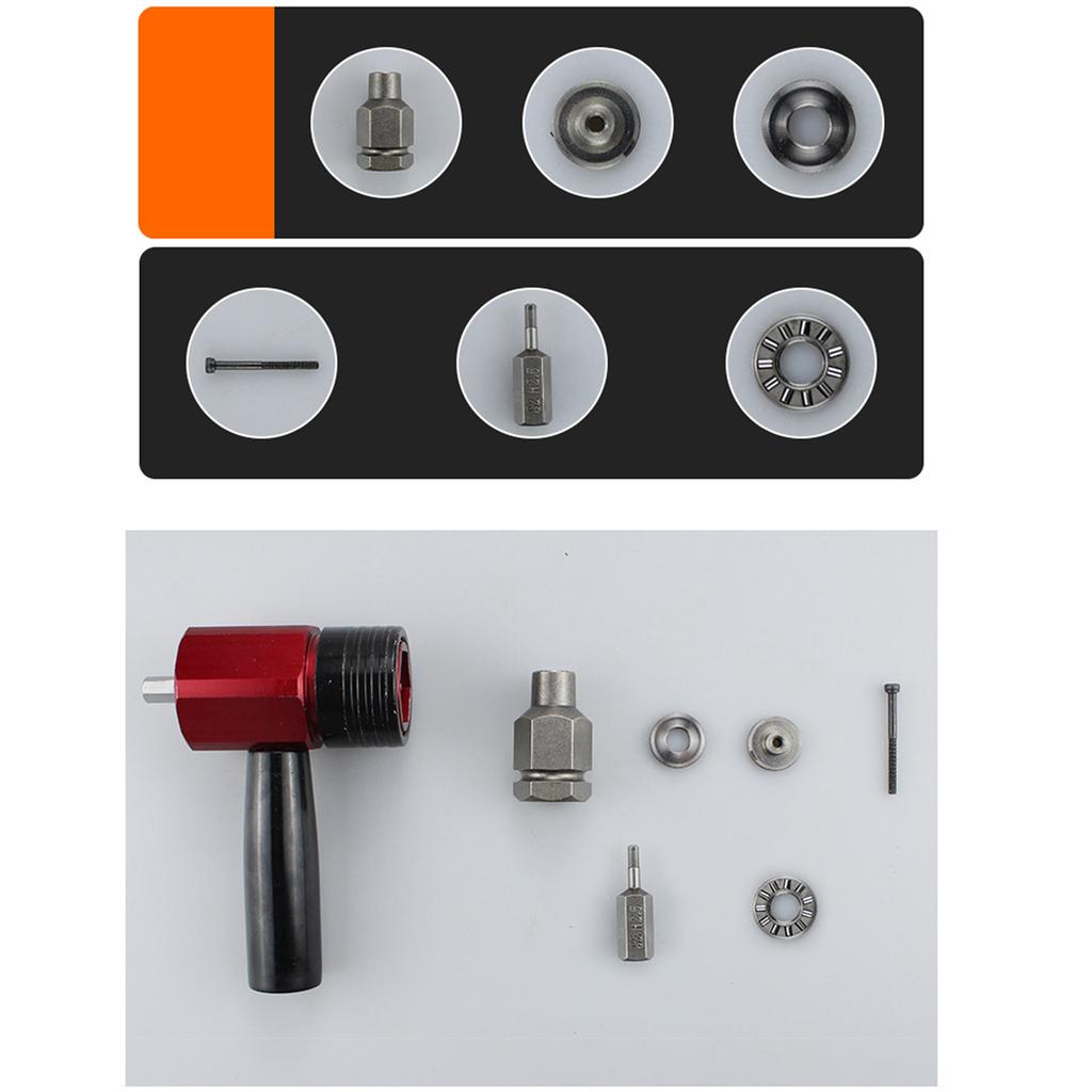 Professional High Hardness Hexagon Connecting Rod Electric Riveting Spear Adapter Kit Drill Riveting Insert Nut Tool