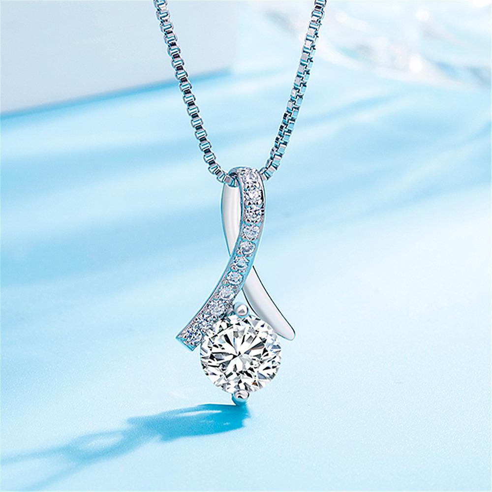 925 Silver Necklace Pendant Dolphin AAA Zircon For Women Fashion Clavicle Chain Necklaces Wedding Party Jewelry Gift