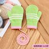 Autumn and winter baby finger knitted children's gloves bag finger velvet warm toddler neck children's models