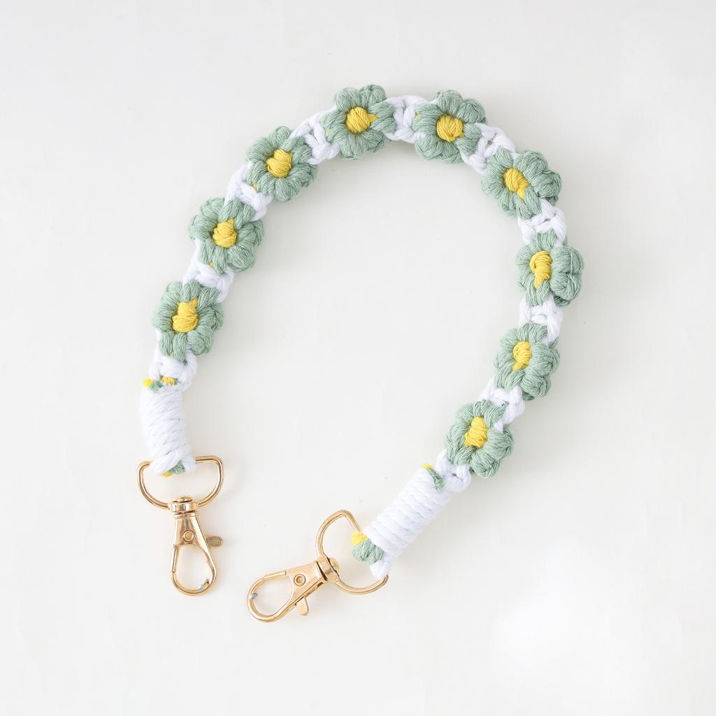 Nordic Style Hand-woven Small Daisies Cute Flowers Stanley Water Cup with Water Cup Rope Cup Cover Silicone Ring