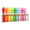 Nuovo Giocattolo Puzzle per Bambini Bevi da Bere Tazza per Ordinare i Colori Abbinamento Colori Classificazione Educazione Precoce Montessori Pensiero Logico