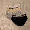 4PCS Women's Sexy Lace Mid-Rise Comfortable Sweet Briefs Triangle Shorts