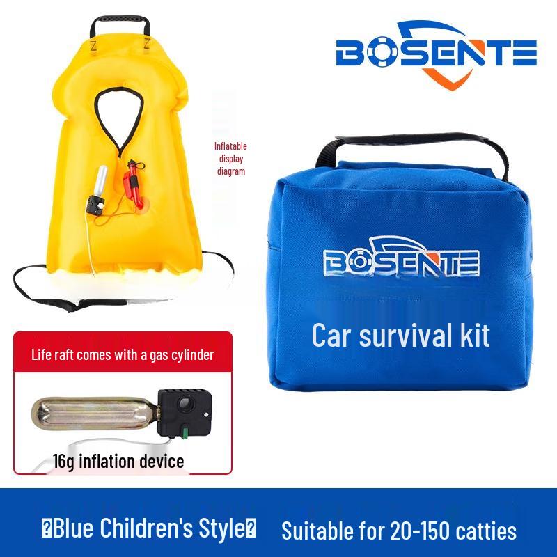 Bosente Portable Automatic Inflatable Life Vest 10-75kg Capacity