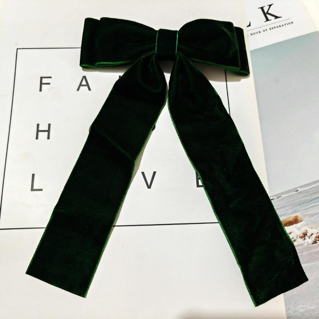 Korean Velvet Bowknot Hair Clip - Simple & Stylish Duckbill Design