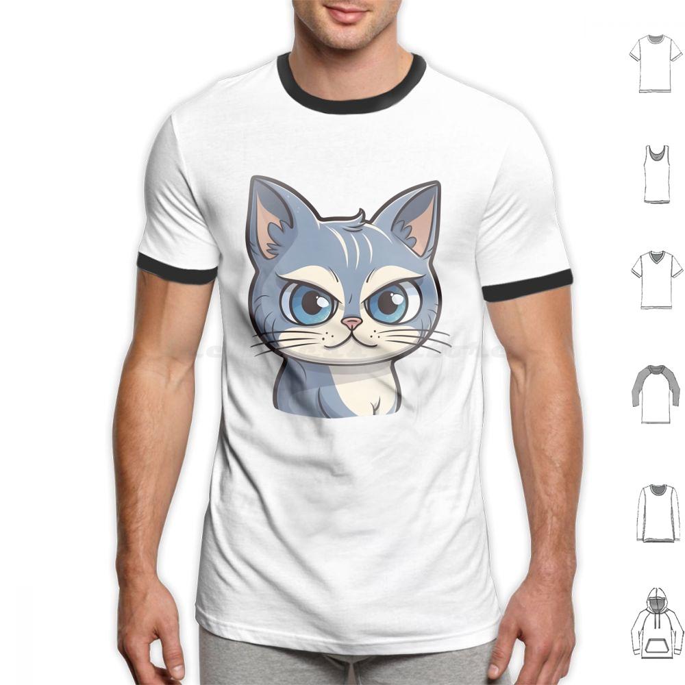 Cutie Kitty T Shirt Men Women Kids 6xl Cat Cute Cat Illustration Cartoony Cat Design Meowing Cat Art Playful Cat Drawing