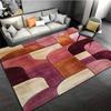Covoraș de baie geometric roz-maro - Covor moale din flanelă antiderapant pentru bucătărie, duș, cadă, decor modern pentru casă, living, dormitor, birou