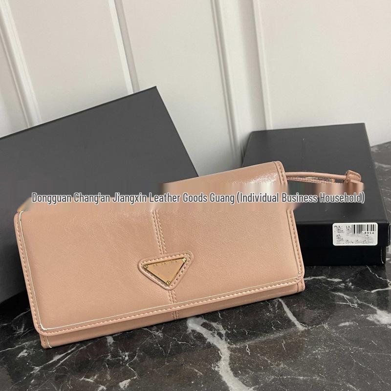 Prada 25 Унисекс Кожаный Клатч Кошелек-сумка большой емкости с несколькими слотами для карт высокого качества 10-19-2 4300₽