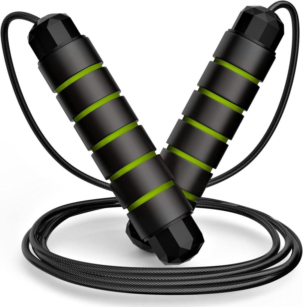 Jump Rope Anti-Tangle Fast Jump Rope Cable with Ball Bearings for Ladies Male and Kids Adjustable Size Steel Jump Rope Work Practical Use