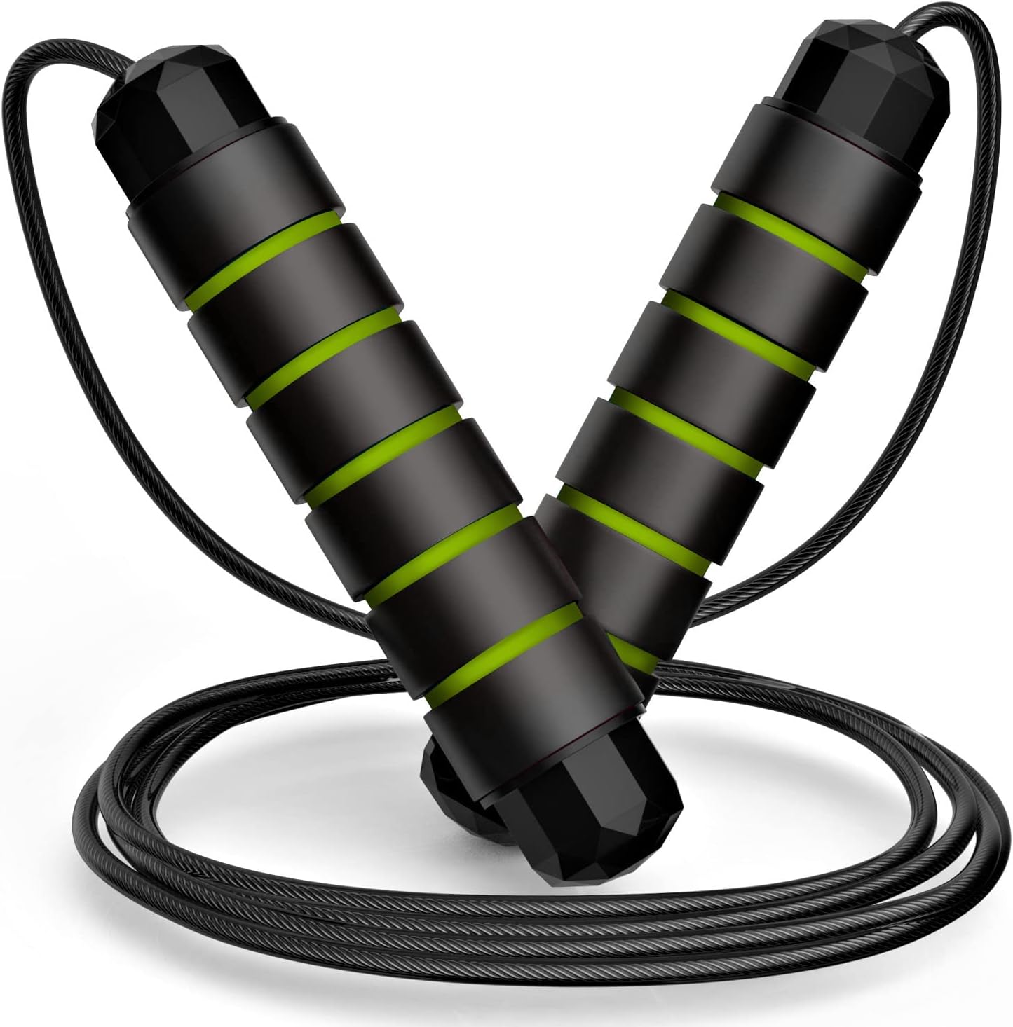 Jump Rope Anti-Tangle Fast Jump Rope Cable with Ball Bearings for Women Men and Kids Adjustable Size Steel Jump Rope Workout