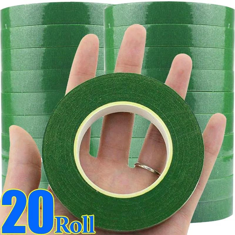 20/1Rolls Bouquet Floral Stem Tape DIY Artificial Flower Self-Adhesive Wrapping Green Tape Wedding Flower Decorative Supplies