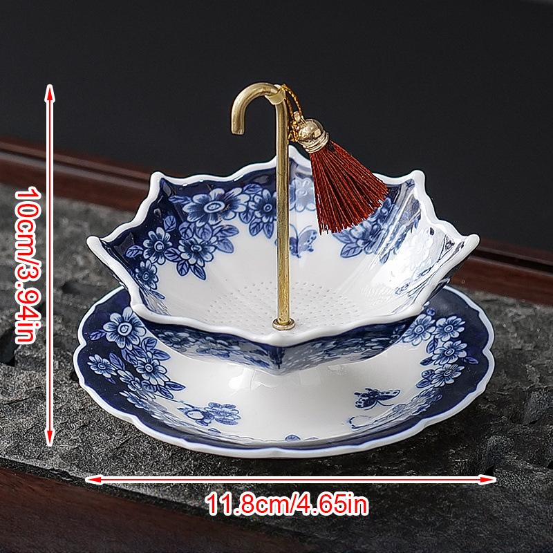 

1 комплект чайной посуды в форме зонтика, аксессуары для церемонии, вращающийся зонтик, протечка для чая, зонтики, чайные чаши, фильтр для чая для друзей, 2 стиля