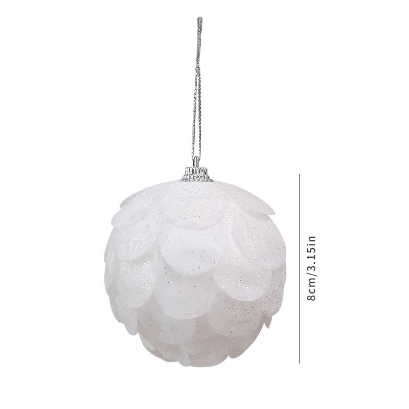 8cm Stoffbezogene Weihnachtskugeln Baumschmuck für Feiertagsdeko Heimparty Geschenk Dekorationen
