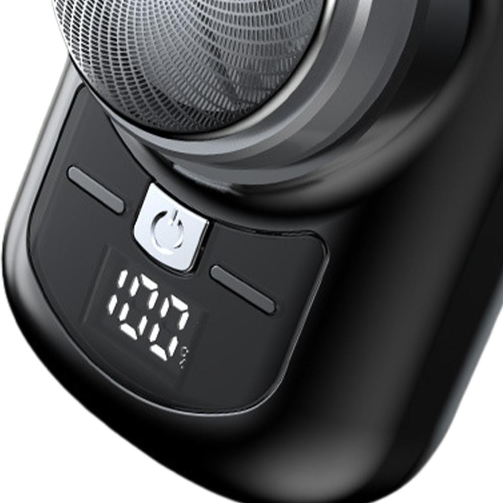 Tragbarer Mini-Elektrorasierer, 180 mAh, digitale Leistungsanzeige, Bartschneider, wiederaufladbar über USB, zum Entfernen von Brust- und Körperhaaren