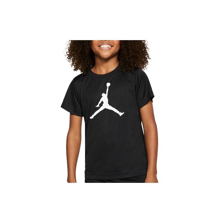 Jordan T-shirt Color Block z nadrukiem logo, wkładany przez głowę, krótki rękaw, dla dzieci, czarny HA2892-023