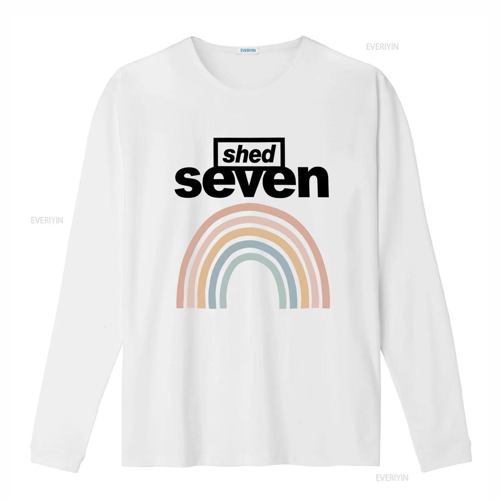 Shed Seven T Shirt Vintage Washed Stylish Versatile Slightly Casual Streetwear Stretched Designer Clothes Comfortable